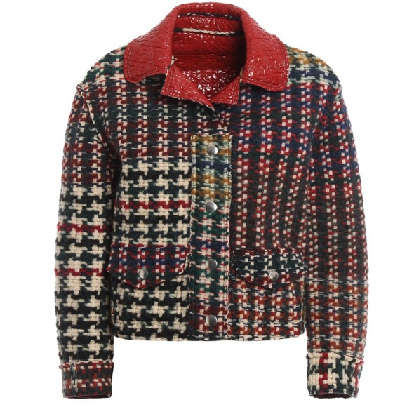 Isabel Marant Jackets & Blazers - Isabel Marant Reversible Danke Multicolor Tweed Red Wool Jacket 36 RARE